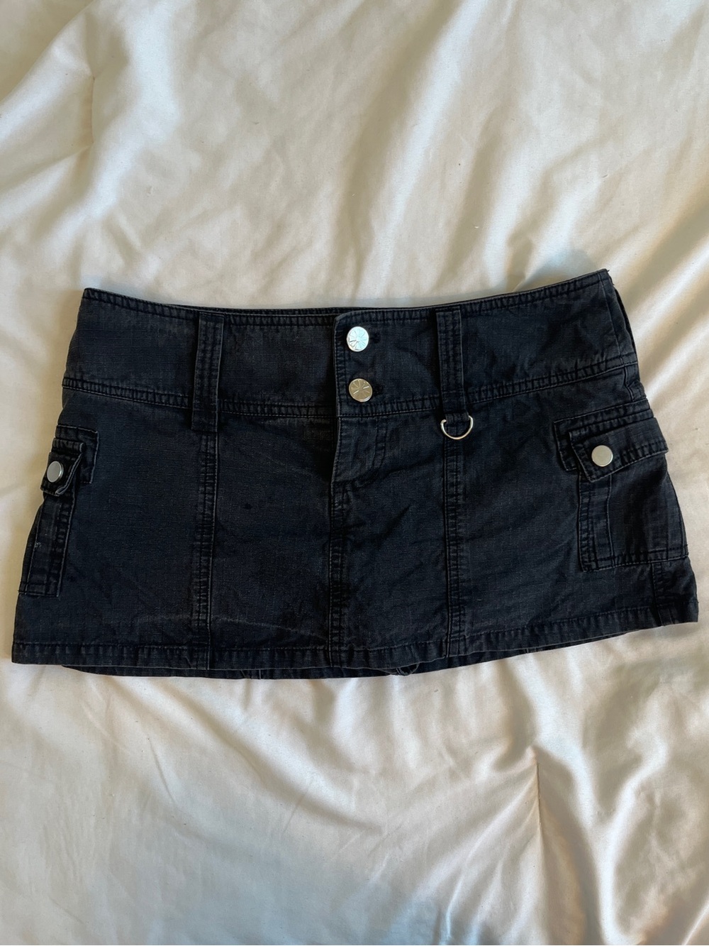 dELiA*s Faded Black Mid/Low Rise Mini Skort